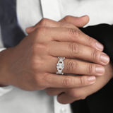 0.30 CT Elegant Round Moissanite Diamond Men's Wedding Band