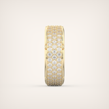 1.00 CT Muti- Row Setting Moissanite Diamond Band For Him