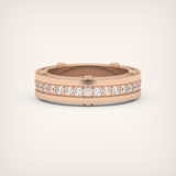 0.98 CT Channel Set Moissanite Diamond Men's Wedding Band