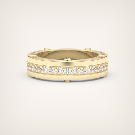 0.98 CT Channel Set Lab-Grown Diamond Men's Wedding Band