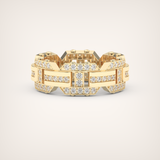 1.0 CT Round Shaped Moissanite Wedding Band For Men