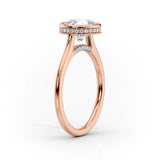 2 CT Princess Cut Bezel Lab-Grown Diamond Engagement Ring
