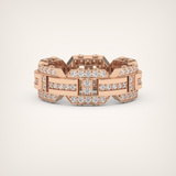 1.0 CT Round Shaped Moissanite Wedding Band For Men