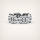 1.0 CT Round Shaped Moissanite Wedding Band For Men