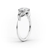 2 CT Radiant Cut Cluster Lab-Grown Diamond Engagement Ring