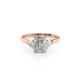 2 CT Radiant Cut Three Stone Lab-Grown Diamond Engagement Ring