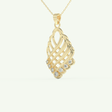 0.158 TCW Round Lab-Grown Diamond Charm Necklace