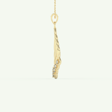 0.158 TCW Round Lab-Grown Diamond Charm Necklace