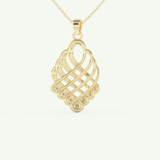 0.158 TCW Round Lab-Grown Diamond Charm Necklace
