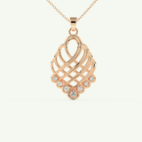 0.158 TCW Round Lab-Grown Diamond Charm Necklace