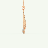 0.158 TCW Round Lab-Grown Diamond Charm Necklace
