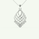 0.158 TCW Round Lab-Grown Diamond Charm Necklace