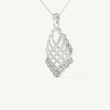 0.158 TCW Round Lab-Grown Diamond Charm Necklace