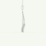 0.158 TCW Round Lab-Grown Diamond Charm Necklace