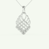 0.158 TCW Round Lab-Grown Diamond Charm Necklace