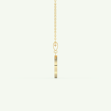 0.05 TCW Round Lab-Grown Diamond A Initial Necklace