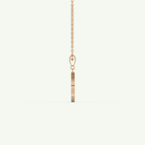 0.05 TCW Round Lab-Grown Diamond A Initial Necklace