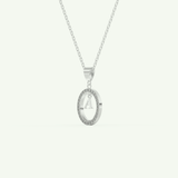 0.05 TCW Round Lab-Grown Diamond A Initial Necklace