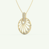 0.312 TCW Round Lab-Grown Diamond Charm Necklace