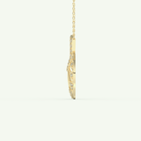 0.312 TCW Round Lab-Grown Diamond Charm Necklace
