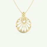 0.312 TCW Round Lab-Grown Diamond Charm Necklace