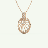 0.312 TCW Round Lab-Grown Diamond Charm Necklace