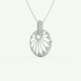0.312 TCW Round Lab-Grown Diamond Charm Necklace