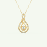 0.11 TCW Round Lab-Grown Diamond Multi Stone Necklace