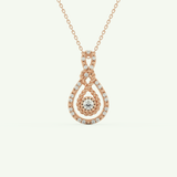 0.11 TCW Round Lab-Grown Diamond Multi Stone Necklace