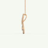 0.11 TCW Round Lab-Grown Diamond Multi Stone Necklace