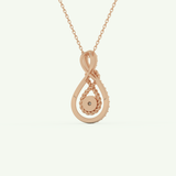 0.11 TCW Round Lab-Grown Diamond Multi Stone Necklace