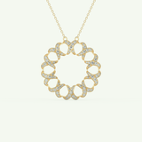 0.302 TCW Round Lab-Grown Diamond Charm Necklace