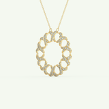 0.302 TCW Round Lab-Grown Diamond Charm Necklace