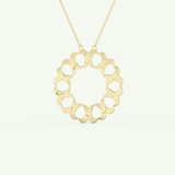0.302 TCW Round Lab-Grown Diamond Charm Necklace
