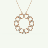 0.302 TCW Round Lab-Grown Diamond Charm Necklace