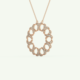 0.302 TCW Round Lab-Grown Diamond Charm Necklace