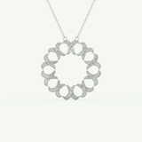 0.302 TCW Round Lab-Grown Diamond Charm Necklace