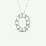 0.302 TCW Round Lab-Grown Diamond Charm Necklace