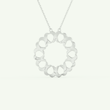 0.302 TCW Round Lab-Grown Diamond Charm Necklace