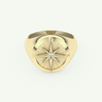 0.04 CT Round Shaped Compass Lab-Grown Diamond Wedding Band For Men 1