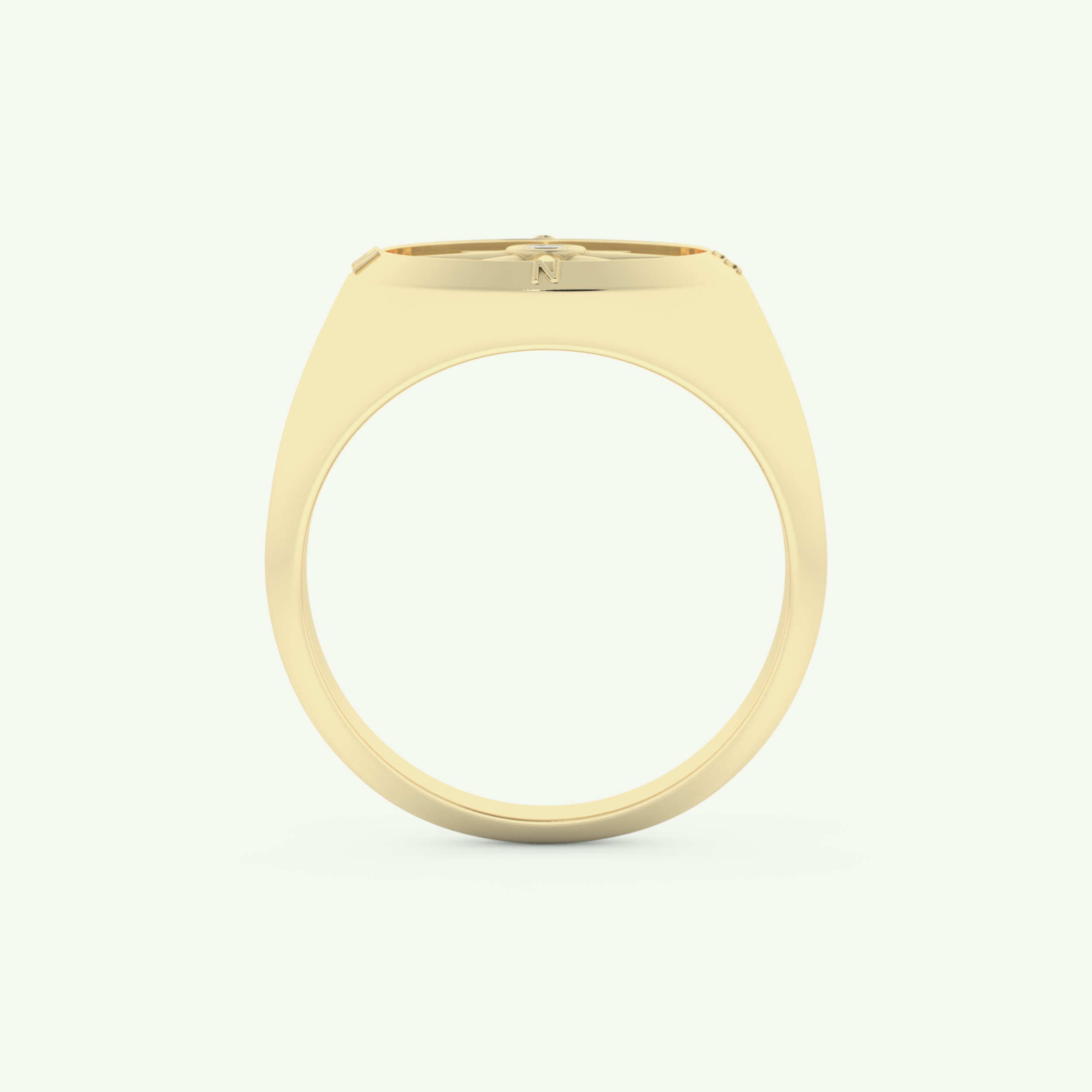 0.04 CT Round Shaped Compass Lab-Grown Diamond Wedding Band For Men 5