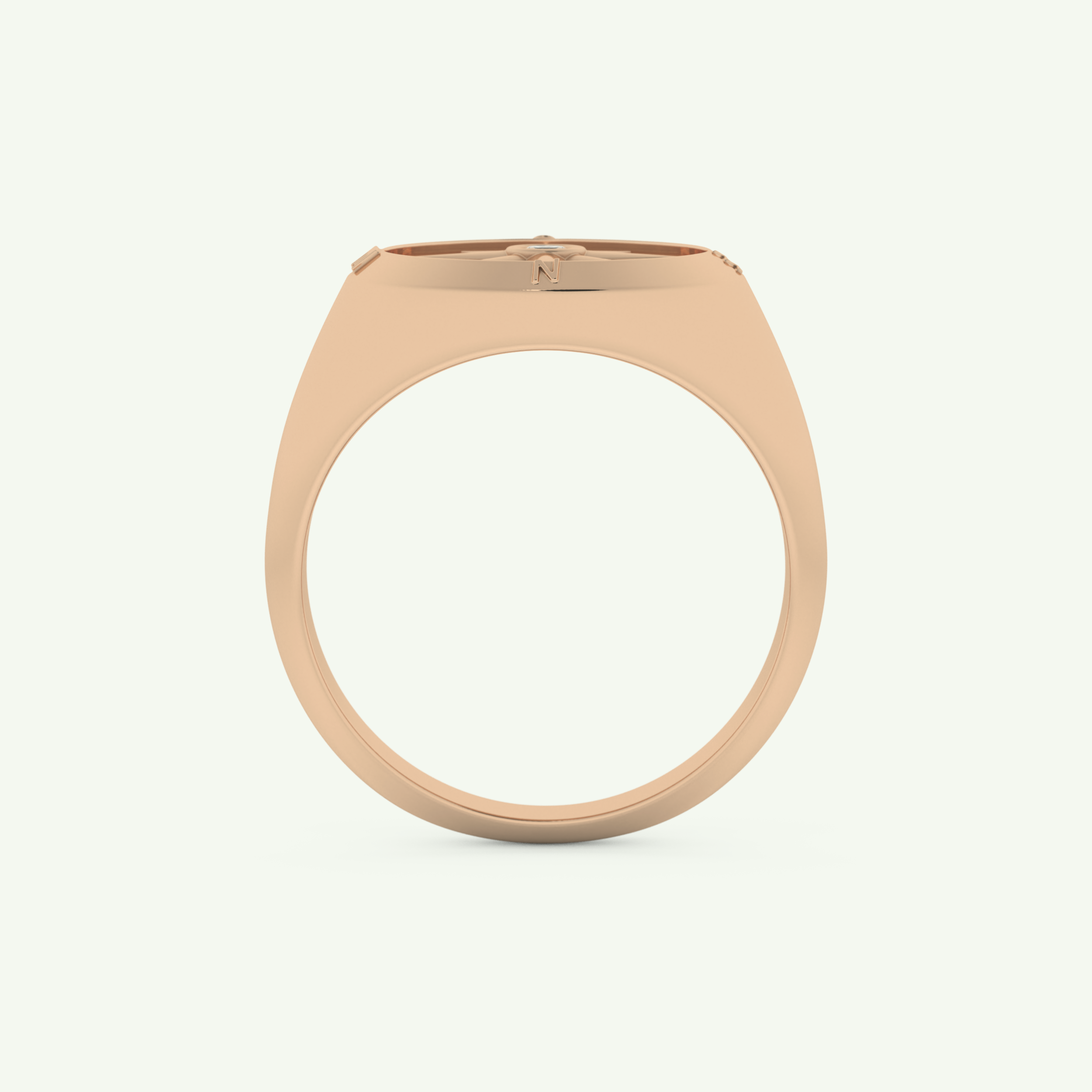 0.04 CT Round Shaped Compass Lab-Grown Diamond Wedding Band For Men 11