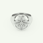 0.04 CT Round Shaped Compass Lab-Grown Diamond Wedding Band For Men 13