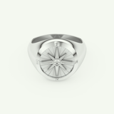 0.04 CT Round Shaped Compass Lab-Grown Diamond Wedding Band For Men 13