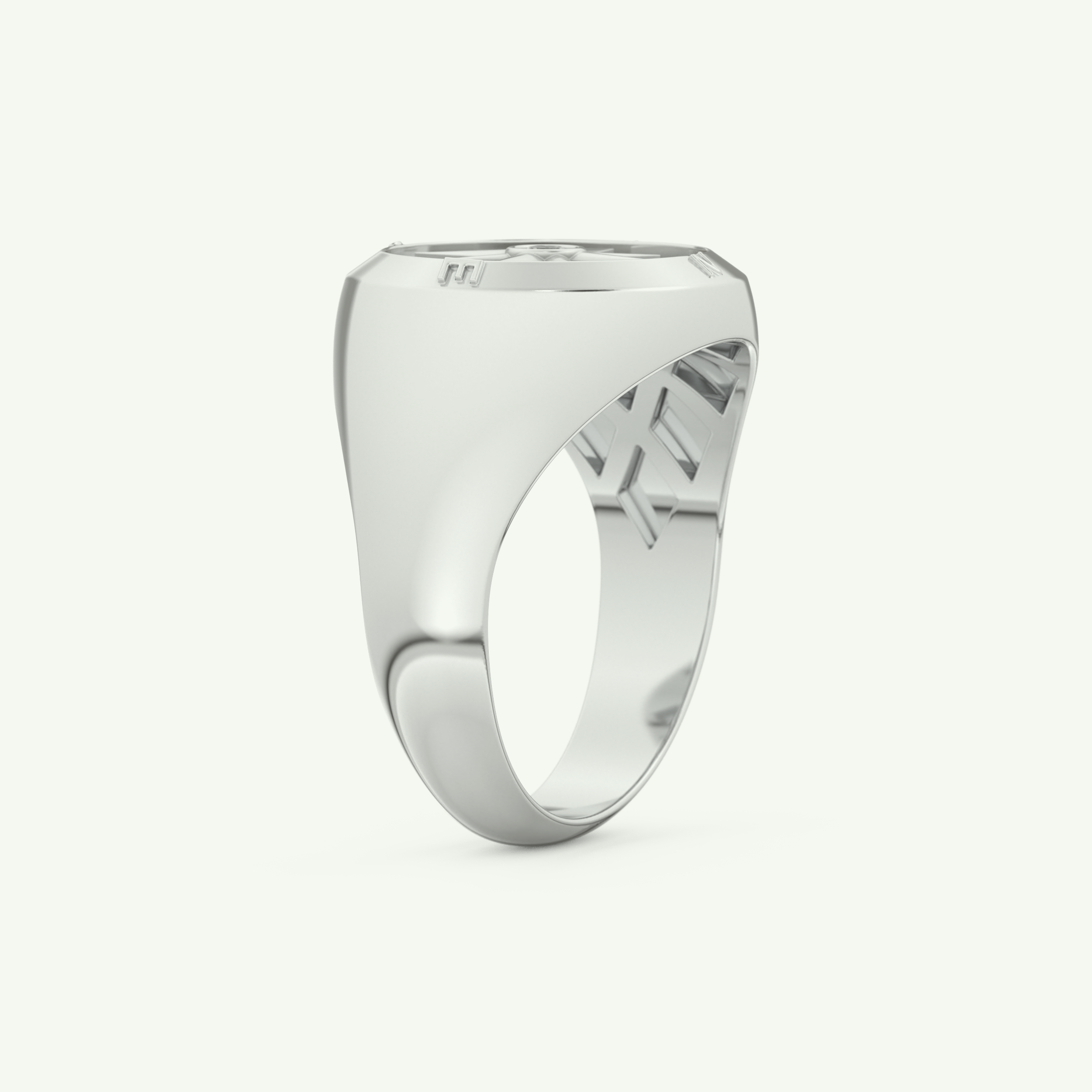 0.04 CT Round Shaped Compass Lab-Grown Diamond Wedding Band For Men 16
