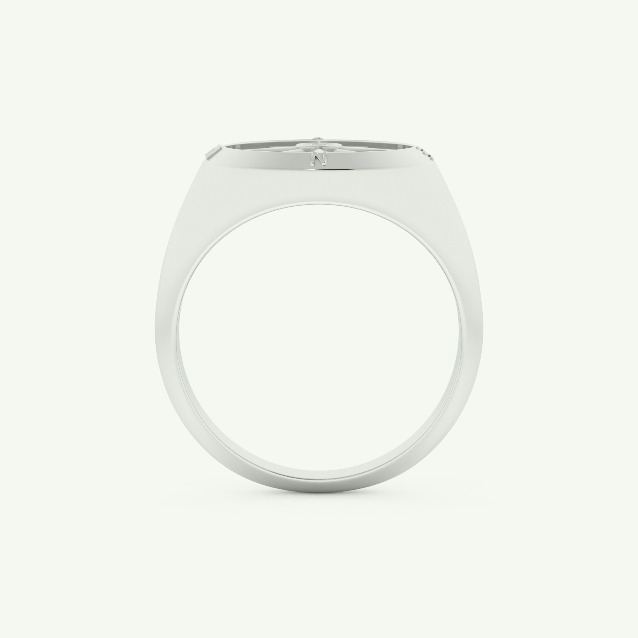 0.04 CT Round Shaped Compass Lab-Grown Diamond Wedding Band For Men 17
