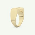 0.06 CT Round Shaped Signet Lab-Grown Diamond Wedding Band For Men 4
