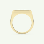 0.06 CT Round Shaped Signet Lab-Grown Diamond Wedding Band For Men 5