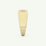 0.06 CT Round Shaped Signet Lab-Grown Diamond Wedding Band For Men 6