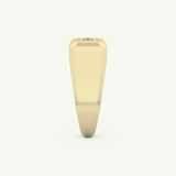 0.06 CT Round Shaped Signet Lab-Grown Diamond Wedding Band For Men 6